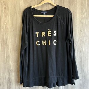 Women’s black Tres Chic sweater